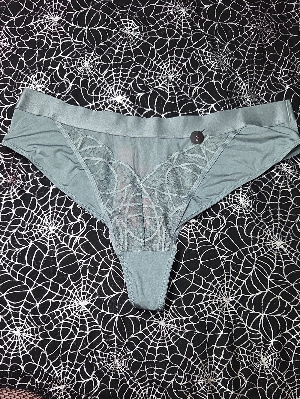 NEW Hunkemoller Luna Thong Blue Womens Size XL
